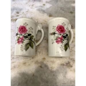 Roses Salt and Pepper Antique Shakers